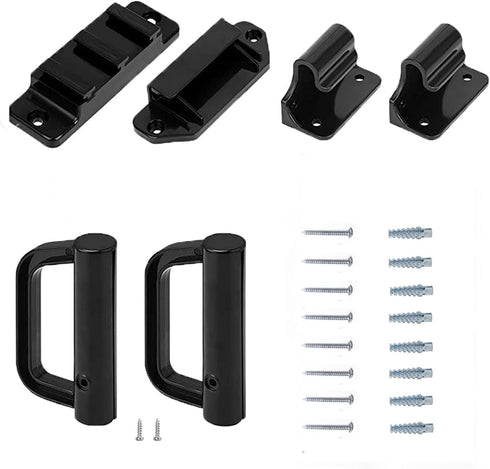 Full Set Retractable Baby Gates with Wall Mounting Accessories, Brackets, Anchors, and Screws
