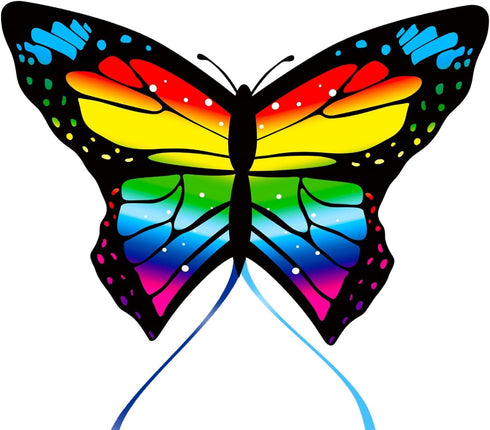 TOY Life Butterfly Kites for Kids - Easy to Fly Rainbow Kites for Ages 3-12, Beach Kites for Adults, Outdoor Games