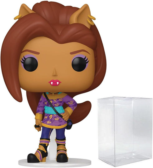POP Retro Toys: Monster High - Clawdeen Wolf Funko Vinyl Figure (Bundled with Compatible Box Protector Case), Multicolor
