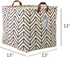 KIUATSJR Square Storage Basket Fabric Organizer Bin for Toys,Books,Clothes,Gifts,Pets-Perfect