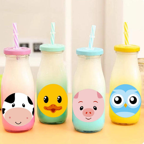 200 Pcs Farm Animal Stickers for Kids - Cute Animal Face Sticker Barnyard Party Decorative Labels for Toddlers Art