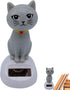 Cute Solar Powered Dancing Cat Doll Figure, Swinging Solar Toy, Car Dashboard Decoration