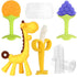 Chuya Teething Toys (4 Pack), BPA-Free Teething Toy for Baby, Banana Toothbrush for Infants 3-6 Months