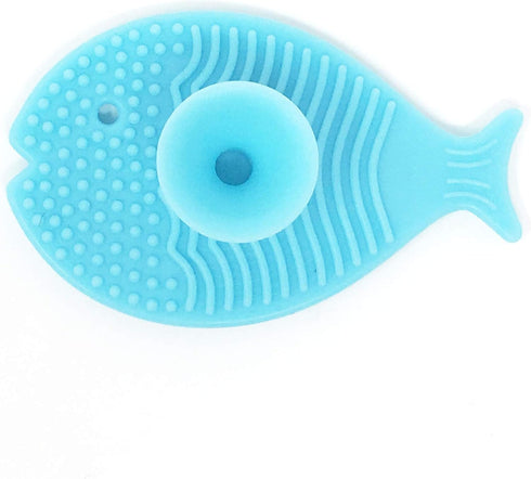Innobaby Bathin Smart Silicone Cradle Cap Brush for Baby, Essential for Dry Skin & Eczema, Silicone Scrubber & Gentle Exfoliator with Suction Handle, Quick Dry Food Grade Silicone, Blue (2 Pack)