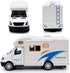 Toy Camper RV Trailer Towing Supercar, Diecast Motorhome Toys for Boys, Pull Back Cars for Outdoor Adventure Play Set