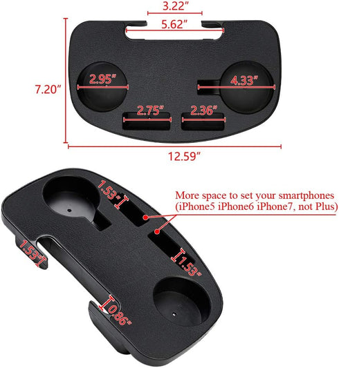 1 C-CHAIN Universal Zero Gravity Chair Tray, Cup Holder Tray for Fold Lounge Chair, Cup Holder with Water Cup Slot