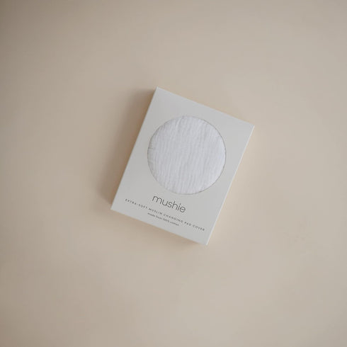 mushie Ultra-Soft Muslin Changing Pad Cover in White