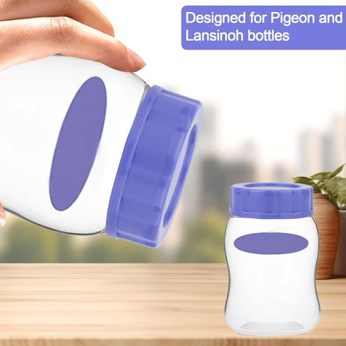 Penitue 6pcs Baby Bottle Caps for Pigeon & Lansinoh Bottles, Leak Proof Travel and Storage Replacement Tops Lids Covers