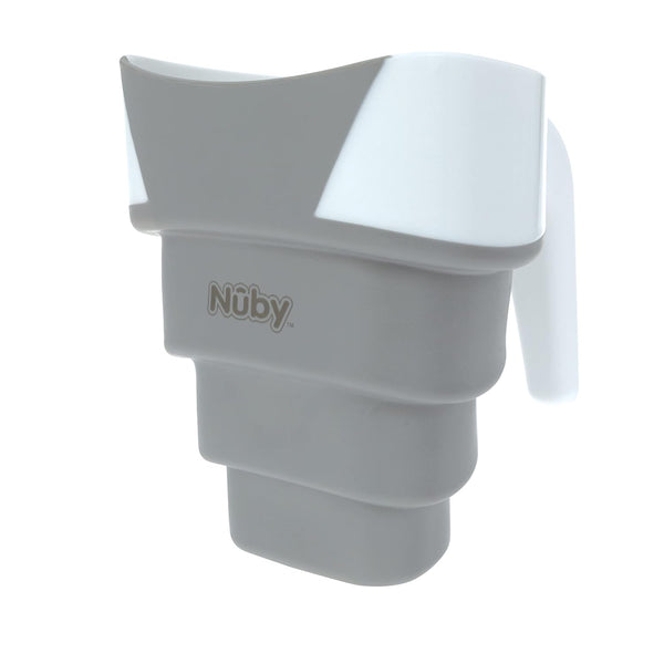 Nuby Collapsible Rinse Pail for Baby Bath Time, Easy Grip Handle for Rinsing Shampoo and Soap