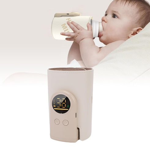 Zunate Portable Bottle Warmer for Travel, Fast Heating Temperature Control, Cordless Milk Bottle Insulation Cover