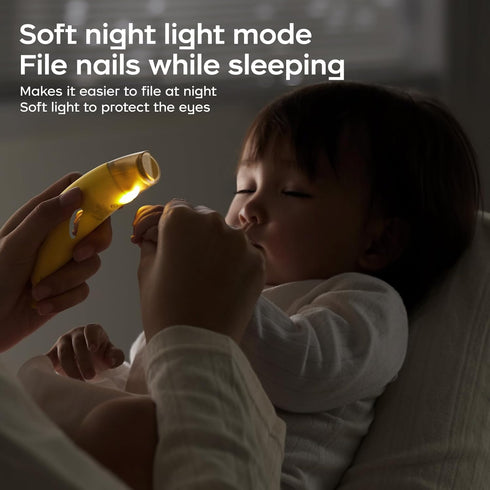 Trimmer 5 bc babycare Baby Nail Electric, Gentle Electric Nail File for Newborn Infant Toddler or Adults with Light