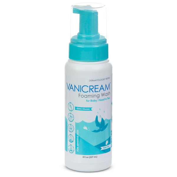 Vanicream Foaming Wash for Baby, 8 Oz, Gentle Cleanse and Moisture, Tear-Free