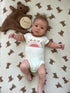 52 28 inches, Ali+Oli Teddy Bear Print Muslin Fitted Crib Sheet, Soft Breathable Cotton, x Cream and Brown