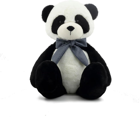 12" Black Panda Bear Stuffed Animal, Soft Plush Toy for Boys and Girls, Cuddly Gift for Newborns and Kids