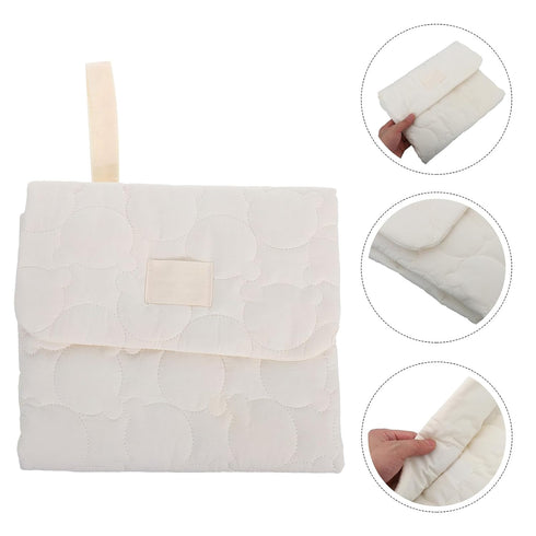 SHOWERORO Portable Foldable Changing Pad Waterproof Cotton Diaper Mat Travel Reusable Washable Changing Pad