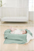 Konssy Baby Blankets for Unisex Boys Girls, Super Soft Nursery Minky Blankets with Muslin Cotton Front