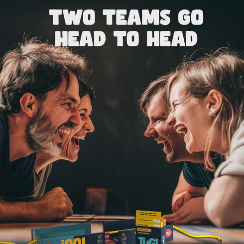Trivia Battle Board Game for 2-20 Players - Tuga War in a Box, 1400 Questions for Family, Couples, and Teens