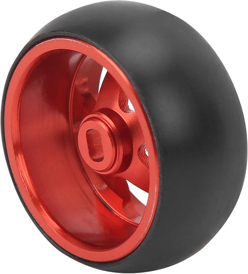 RC Wheel Tire, 4Pcs Aluminum Alloy Spare Parts for ini-Q Mini-D/Wltoys K969 1/28 RC Car, Red