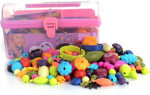 GILI Pop Beads Jewelry Making Kit for 3-8 Year Old Girls, Arts and Crafts Toys for Kids, 500pcs Set