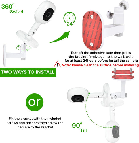Adjustable Baby Monitor Wall Mount for Nanit Pro Smart Baby Monitor, Easy to Install with Perfect View