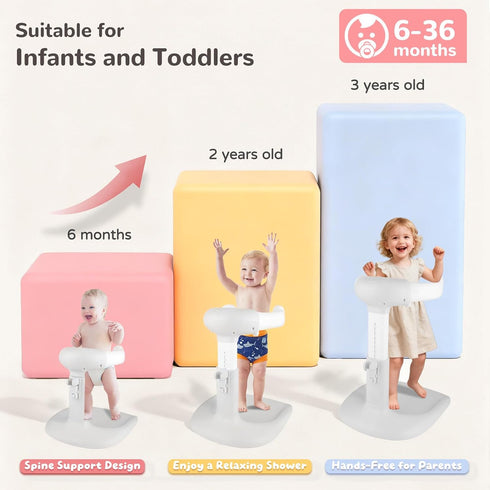 EC-Gaze 836 Baby Shower Stand Adjustable Baby Bath Stand & Toddler Shower Stand, Baby Shower Standing Support