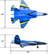 Pull Back Stealth Bombers & Fighter Planes Toy - Alloy Aircraft (Black & Blue)