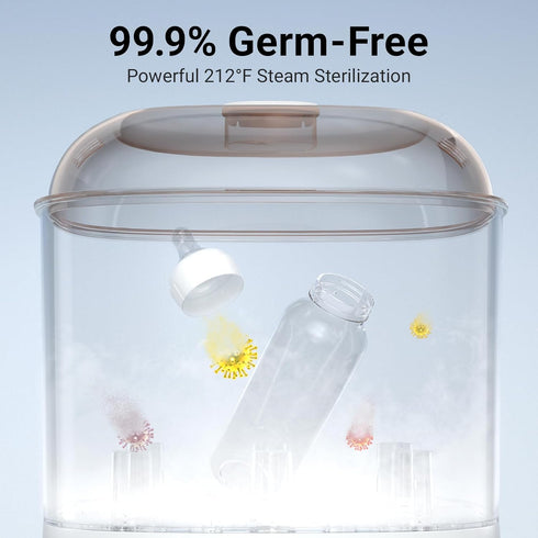 2 Bear Bottle Sterilizer and Dryer, Layers Large Electric Steam Baby Bottle Sterilizer, Fast Bottle Sanitizer and Dryer