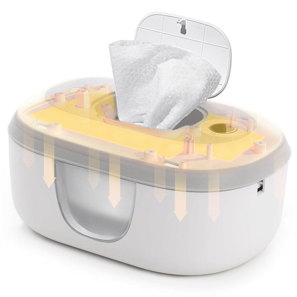 Babelio Baby Wipe Warmer with Night Light, Wet Wipes Dispenser for Baby