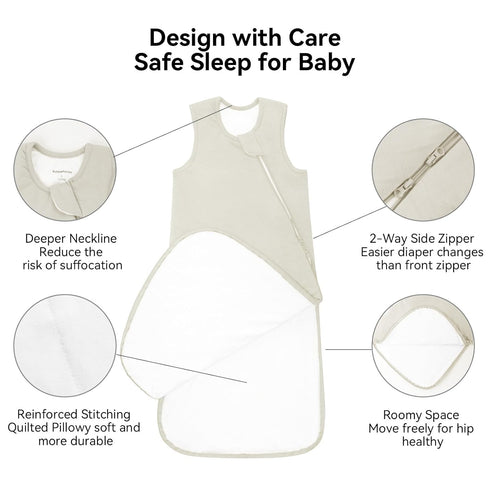 BubblePanda 6-12 1.0 2-Way Rayon Made from Bamboo Sleep Sack Months Tog Ultra Soft Baby Wearable Blanket Toddler Sleep