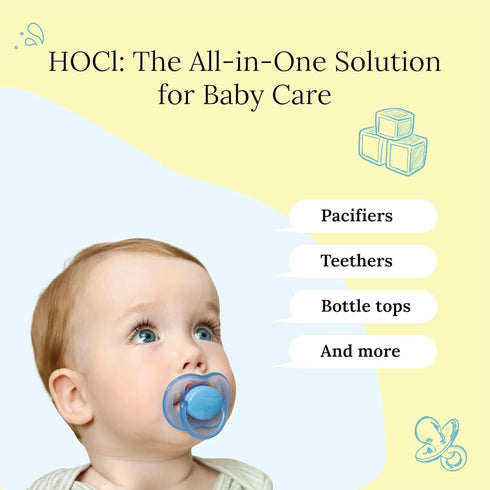 8oz Littley Pacifier&Teether Cleaner | AlcoholFree HOCl Spray for Baby Pacifiers, Teethers, Bottles&HighTouch Toys |