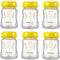 Breastmilk Bottles 6pc Set with Leak Proof Lids by Max Strength Pro,
