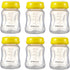 Breastmilk Bottles 6pc Set with Leak Proof Lids by Max Strength Pro,