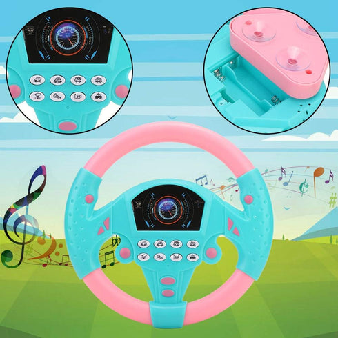 Eco-Friendly Children Steering Wheel Tool - Durable Non-Toxic Healthy Plastic for 4-6 Years Old Infant Music Sense