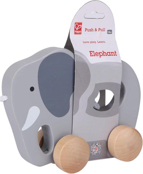1 Hape Wooden Elephant Pull-Along Baby Toy| Early Learning Push and Pull Toys for Toddlers Age Years and Up