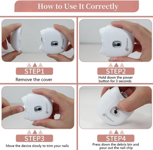Generic Trimmer, Electric Nail Clipper, Portable & Easy to Use Fingernail USB Rechargeable Electric Nail Clipper