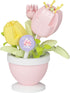 Jollcnoia Tulip Mini Flower Bonsai Building Toy Potted Plant Blocks Artificial Particle Flower