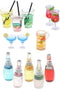 13 Pcs 1:12 Simulation Drink Bottle Jam Jar Toys, Colourful Cocktail Cup for Dollhouse Kitchen Decor