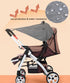 Universal Stroller Sun Protection, Baby Carriage UV Shelter with Mesh Window and Water Resistance