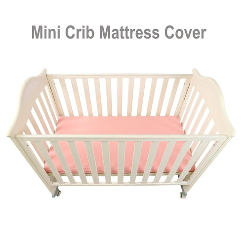 Pack 2 Pack Onacosht n Play Sheets for Baby Girl, Stretchy Jersey Knitted Playard Fitted Sheets Portable Mini Crib