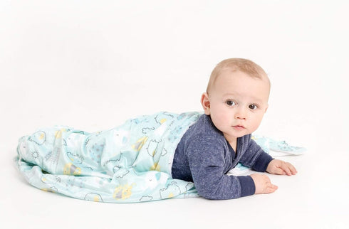 Alphabetz Premium Soft Baby Boy Blanket, Blue Elephants, 2 Ply Extreme Softness and Comfort