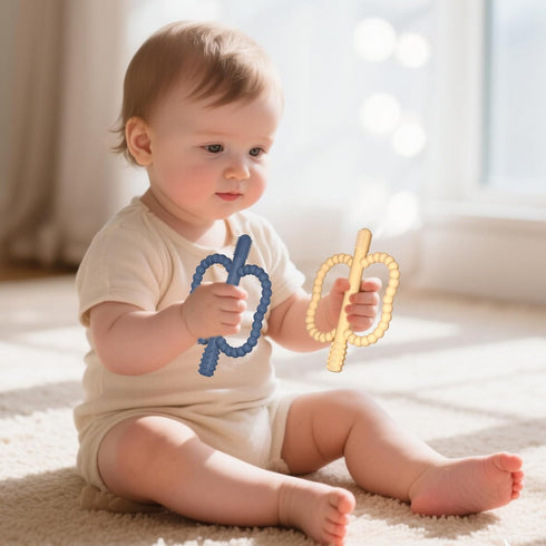 2 Pack 0-6 3-12 18-36 Baby Silicone Teething Toys, Teething Sticks for Babies,Silicone teether Tubes for Baby Girl,BPA