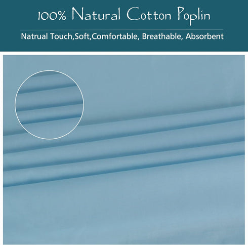 28x52 Baby Crib Fitted Sheet Poplin Cotton Standard Crib Sheet Toddler Mattress Sheet Cover Solid Blue Boy Bed Sheet