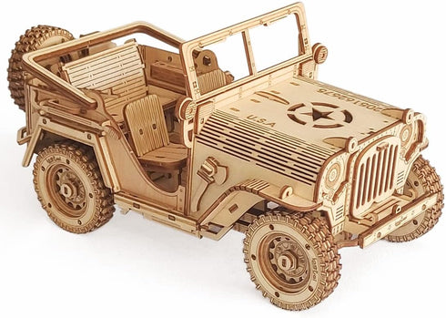 3D Wooden Puzzle Off-Road Vehicle Building Model Kits - Wooden STEM DIY Brain Teaser Puzzle - Birthday Gifts for Teens