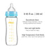 4 Pack, 8 oz Matyz Glass Breastmilk Baby Feeding Bottle with Nipple, Slim and Light Bottle Easy to Hold, Food Grade