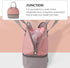 BESPORTBLE Portable Insulated Breast Milk Storage Bag for Nursing Moms, Gray Pink Milk Bottle Cooler Tote with Thermal