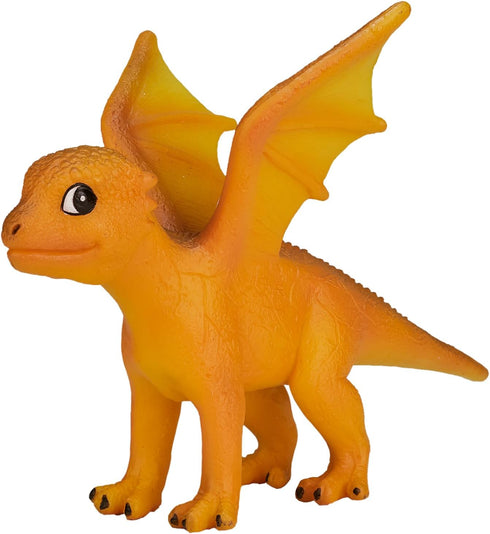 MOJO Baby Fire Dragon - Realistic Fantasy Toy Replica Hand Painted Figurine