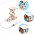 Toyvian 1 Set Hydraulic Lift Model Wood Puzzle Toy for Kids, Mechanical Model Building Kits