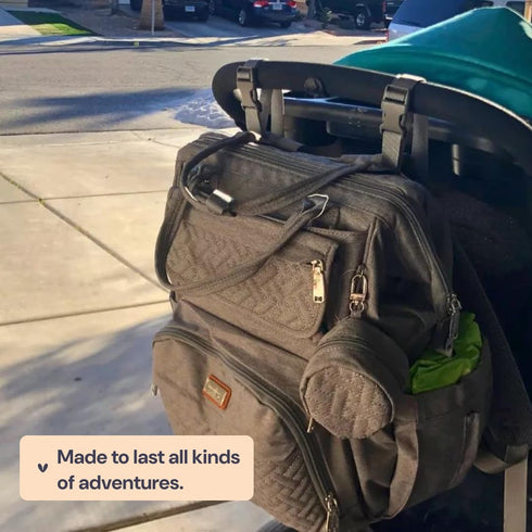Backpack, Pack BabbleRoo Diaper Bag Multifunction Nappy Changing Bag with Changing Pad, Stroller Straps & Pacifier