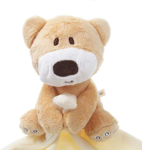 Ktdzone Newborn Infant Reassure Towel Baby Sleeping Toys Children Appease Towel Cloth with Baby Bear Doll Can Bite