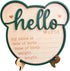 Kemmintvn Wooden Newborn Birth Announcement Ornament, Hello World Baby Keepsake Sign with Name